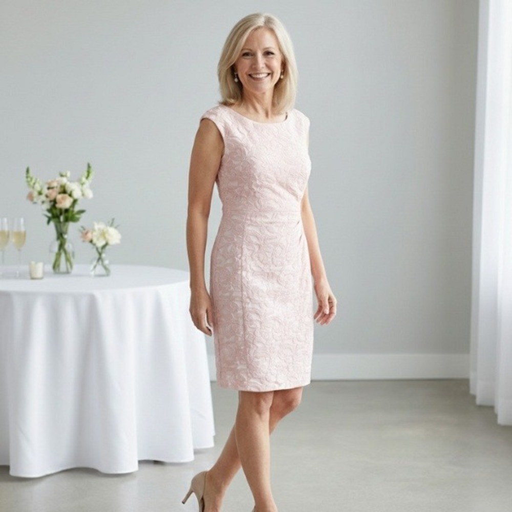 Lauren Ralph Lauren Sheath Dress Floral Formal Wedding Garden Party Women's 10